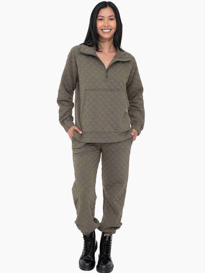 Mono B - Wholesale Sweatshirt - Women's - Cozy Quilted Jersey Pullover