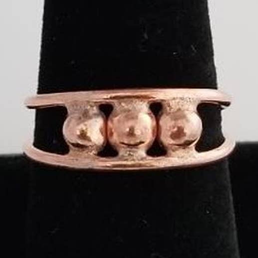 Three Ball Pure Healing Copper Symbol Ring for wholesale by Costello International