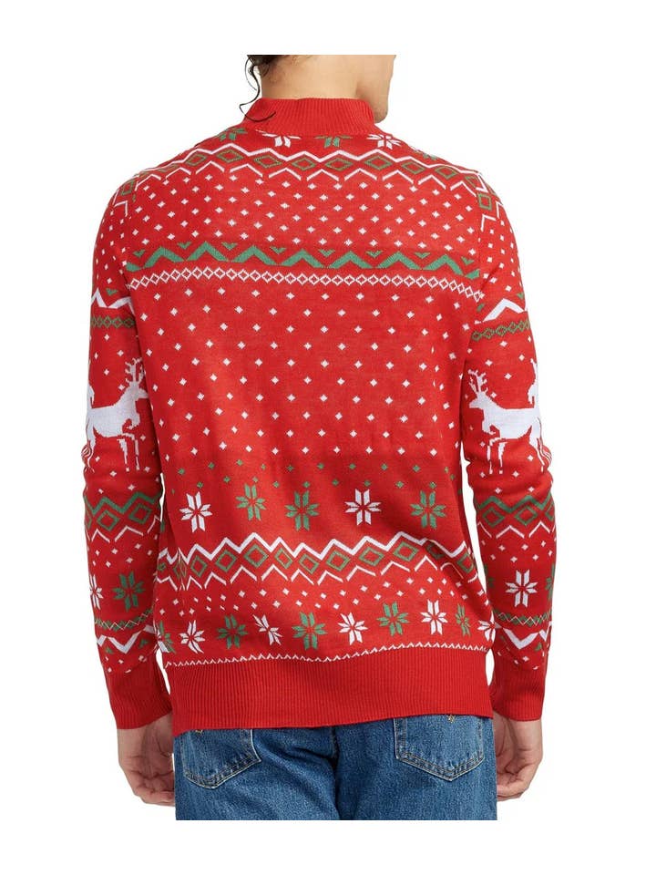 Tipsy Elves - Wholesale Knit Sweater - Men's - Christmas Climax Men's Ugly Christmas Sweater