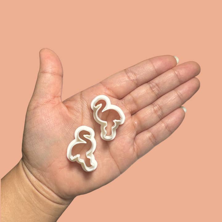 Flamingo Polymer clay cutter Mirrored set for wholesale by Roussell Prints and Demand LLC