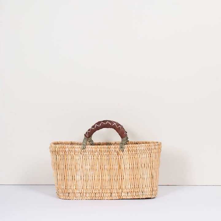 Bohemia Design - Wholesale Basket - Reed Basket with Leather, Set of 3