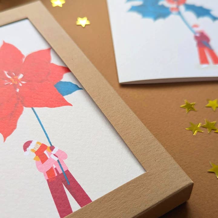 Elsa Rose Frere - Wholesale Christmas Card - Floral Christmas Card Pack5