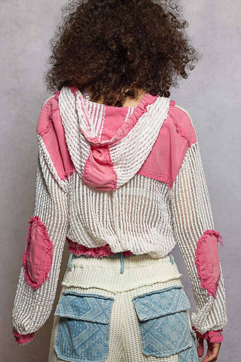 Pol Clothing - Vente Chemise à col boutonné – femme - Vente de chemise à capuche ouverte avec boutons et poches avant.52