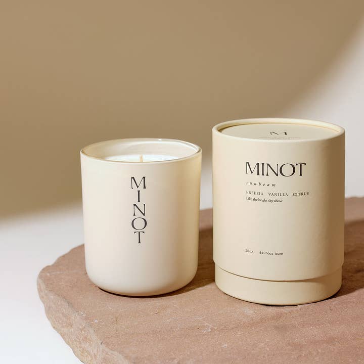 Minot - Wholesale Jar/Filled Candle - Sunbeam - Luxury Non-toxic Soy Candle, 12 oz.0