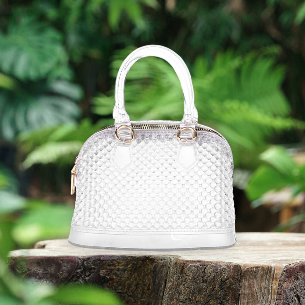 Sensibling Corp. - Wholesale Top Handle Bag - Women's - Solid Jelly Rubber Tote / Crossbody Bag7