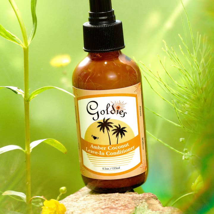 Amber Coconut Leave-In Conditioner – Organic, Plant-Based for wholesale by Goldie's Natural Beauty