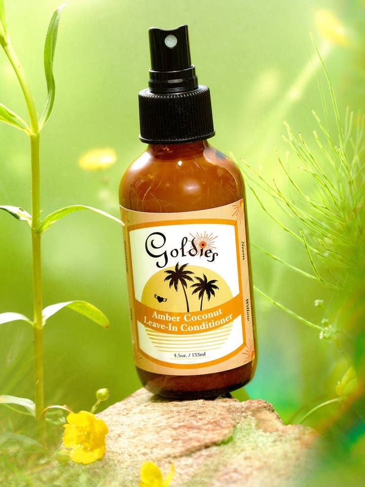 Amber Coconut Leave-In Conditioner – Organic, Plant-Based for wholesale by Goldie's Natural Beauty