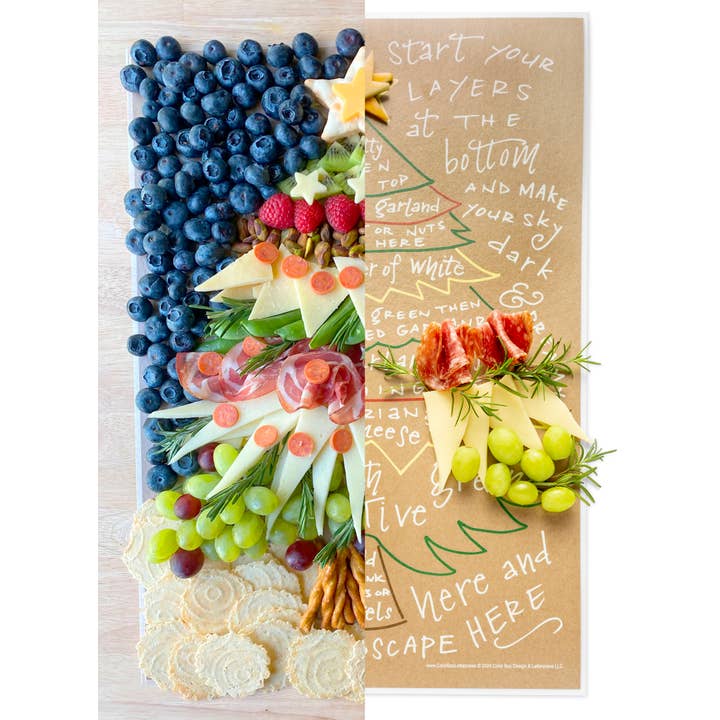 Color Box Design & Letterpress - Wholesale Christmas Decoration - Charcuterie Cheat Sheet | Christmas Tree