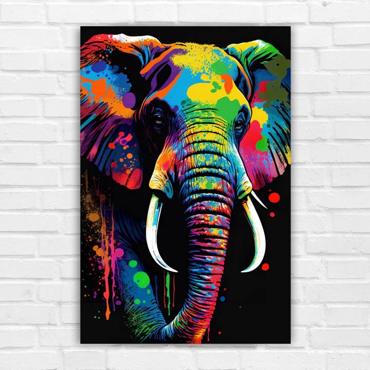 Suave Art Prints – wholesale Poster – Pop Art Inspired Elephant Print1
