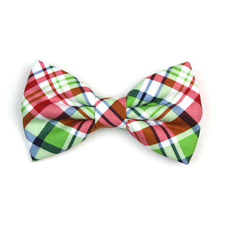 Holiday Plaid Christmas Pet Bow Tie - The Nicholas for wholesale by Dusidog