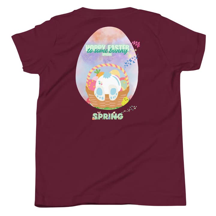 Camiseta de manga corta para jóvenes con diseño festivo de Easter Egg Bunny para venta al por mayor de Jenuine Heartfelt Design