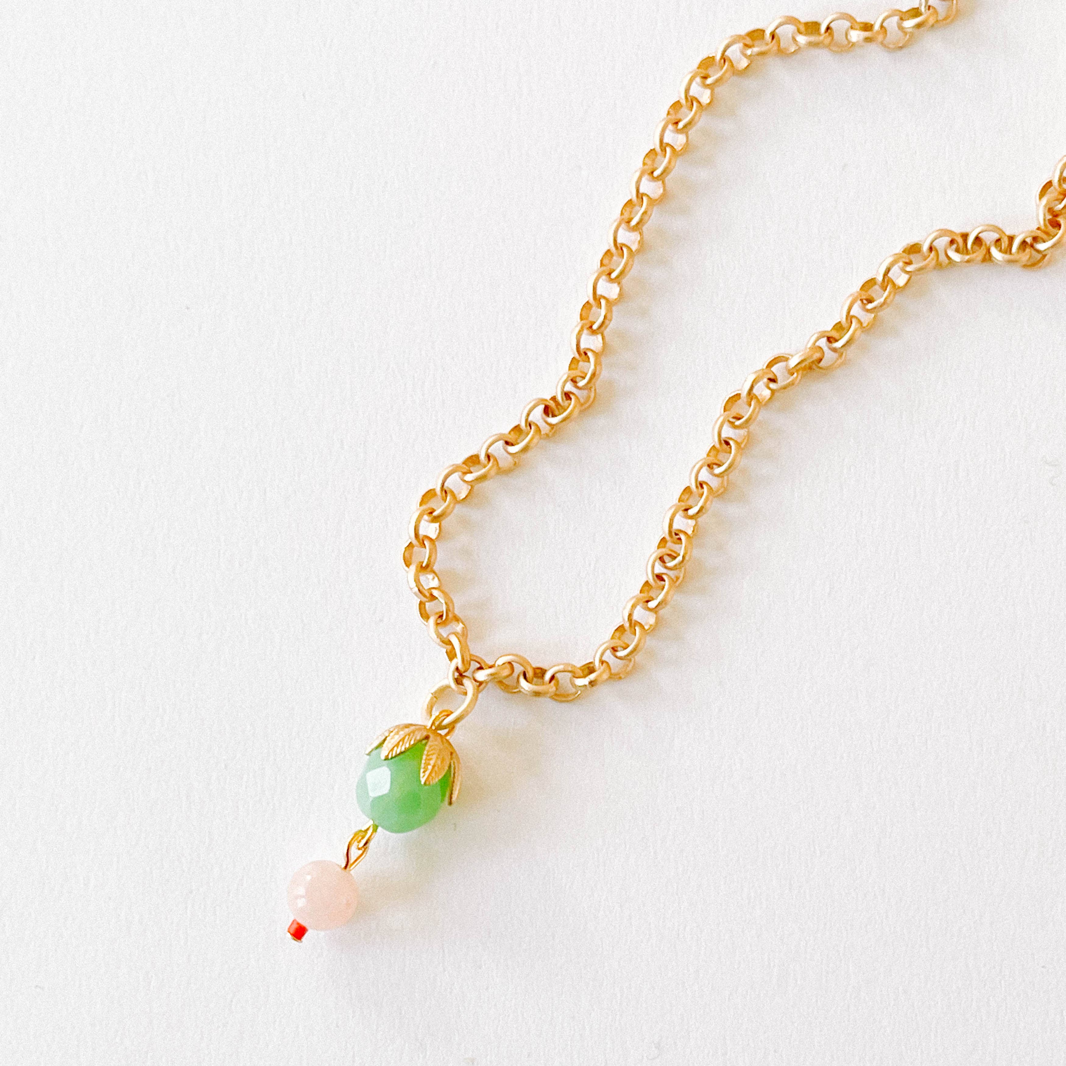 Nest Pretty Things - Vente Colliers à pendentif - Collier en quartz rose doré épais1