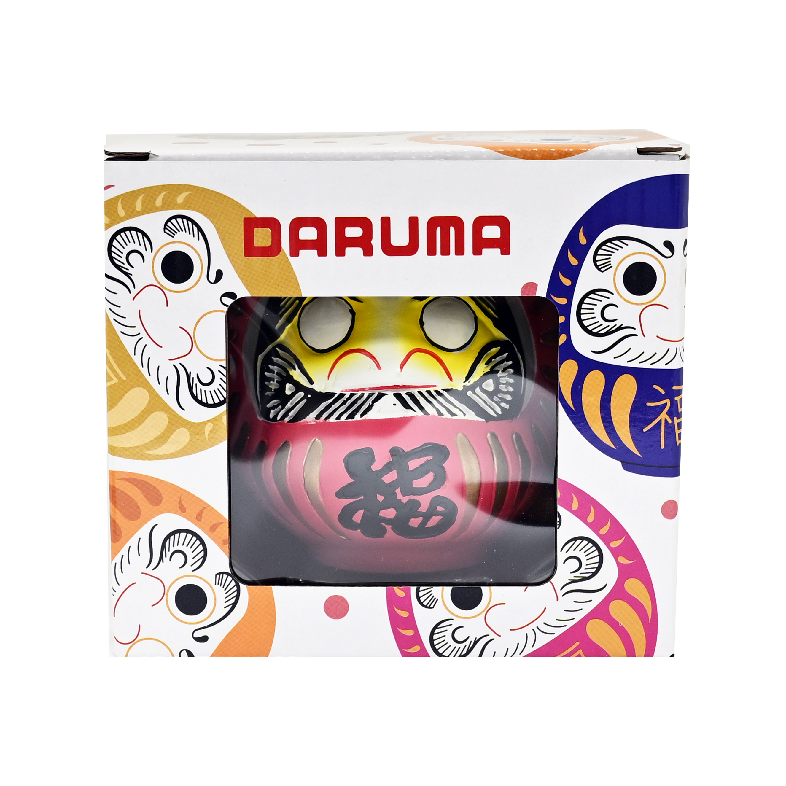 Urban Tokyo – wholesale Decorative figurine – 3.5 Inch Lucky Daruma Pink Romance Unpainted Eyes (1/36)1