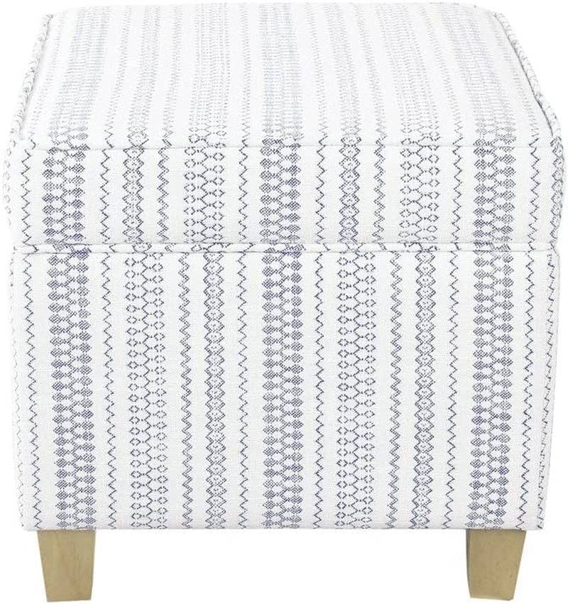 Blue Stripe Ottoman with Storage for Home Decor for wholesale on Faire3