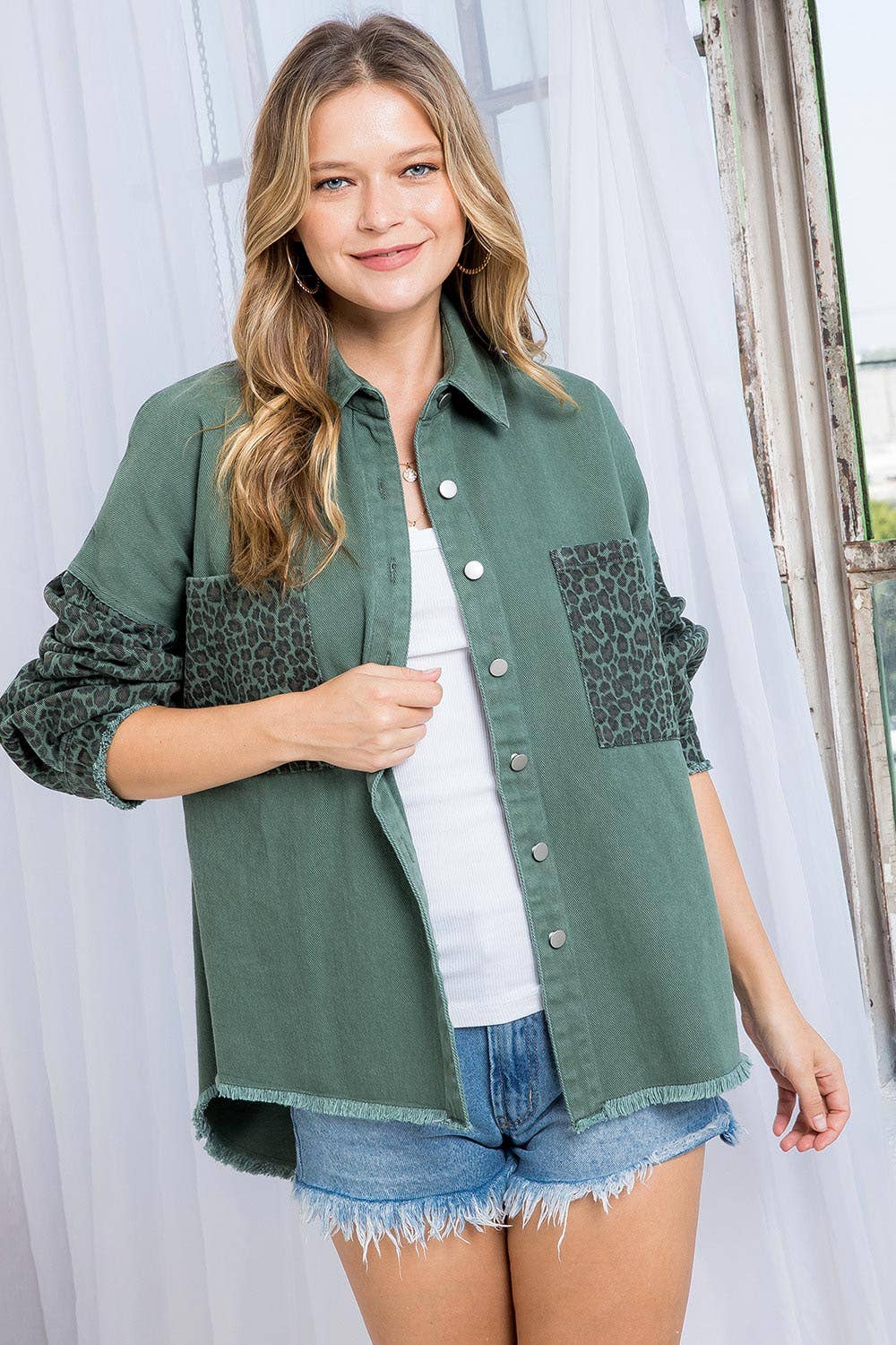 Sweet Lovely by Jen – wholesale Jeansjackor – Dam – SW292 LEOPARDMÖNSTRAD JEANSJACKA16