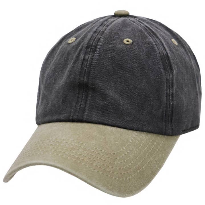 Cap Zone - Wholesale Baseball Cap - Unisex - Two Tone Garment Dye Unstructured Cotton Cap