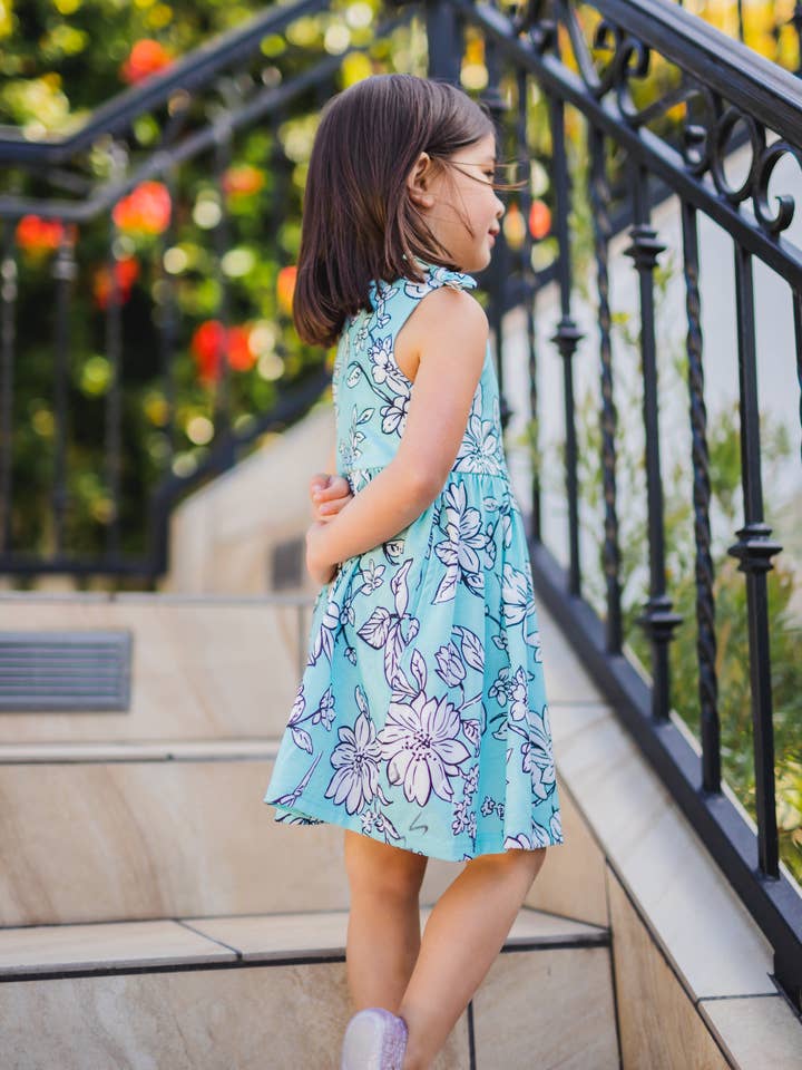 Tickled Teal - Wholesale Dress - Kids - Knotted Shoulder Tank Little Girls Dress23
