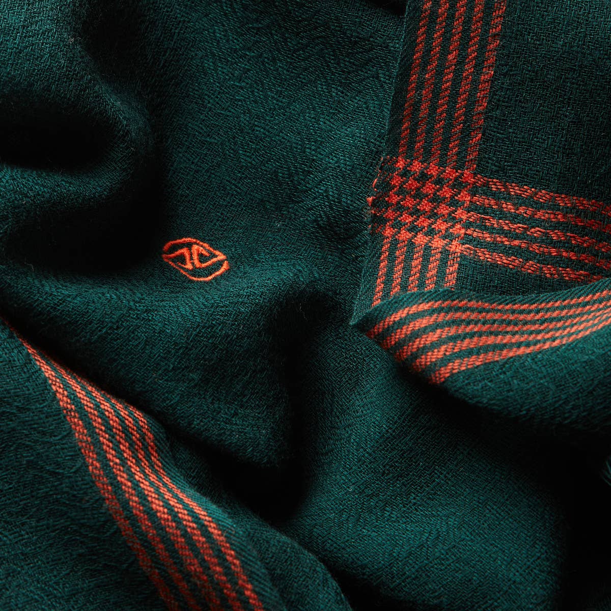 AV08 PARIS - Wholesale Scarf - Men's - MYKINES MEN'S SCARF — DARK GREEN IN MERINO WOOL5