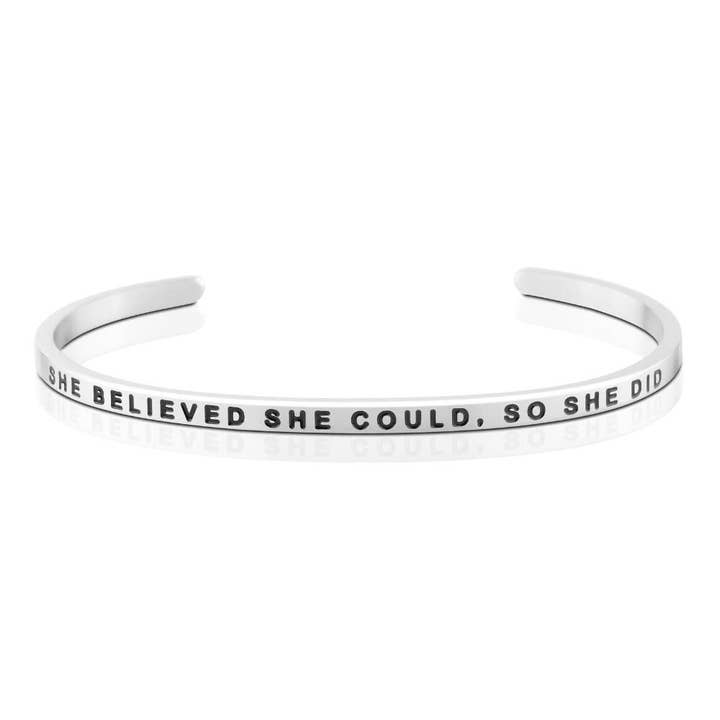 MantraBand - Wholesale Cuff Bracelet - She Believed She Could