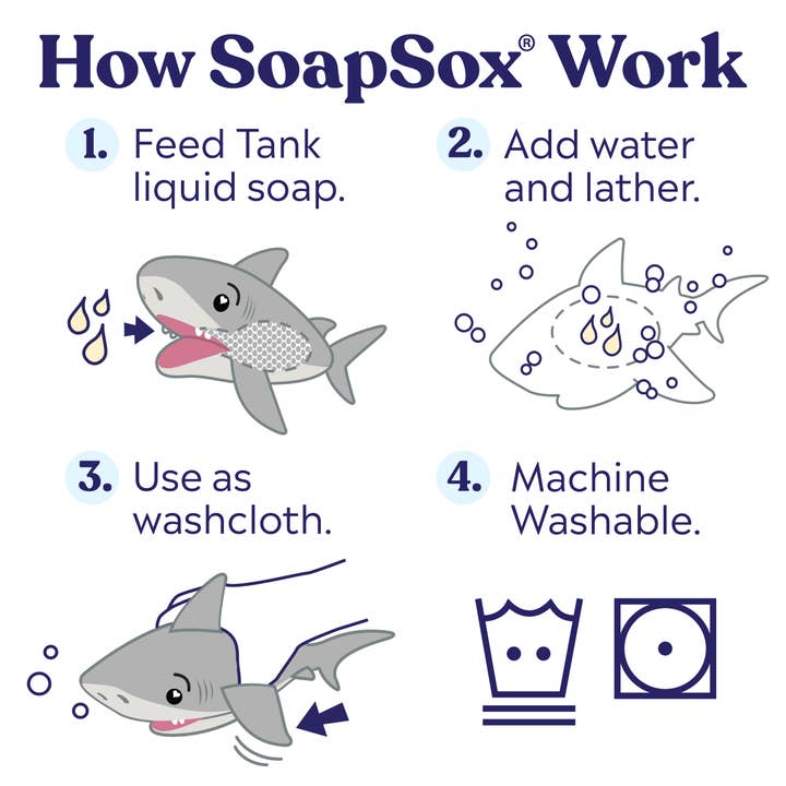 SoapSox - Wholesale Bath Toy - Baby - Tank the Shark