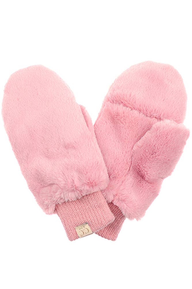 Hana - Vente Gants – enfant - Gants convertibles en fausse fourrure C.C pour enfants4