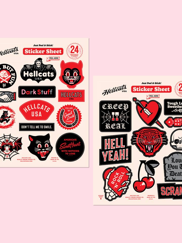 Feuille d'autocollants géants pour la vente par Hellcats USA