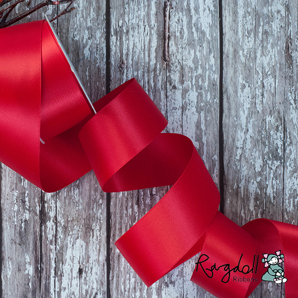Imaginediy - Wholesale Ribbon - Gift Wrapping - 38mm Red Satin Ribbon – 10 Metre Roll0