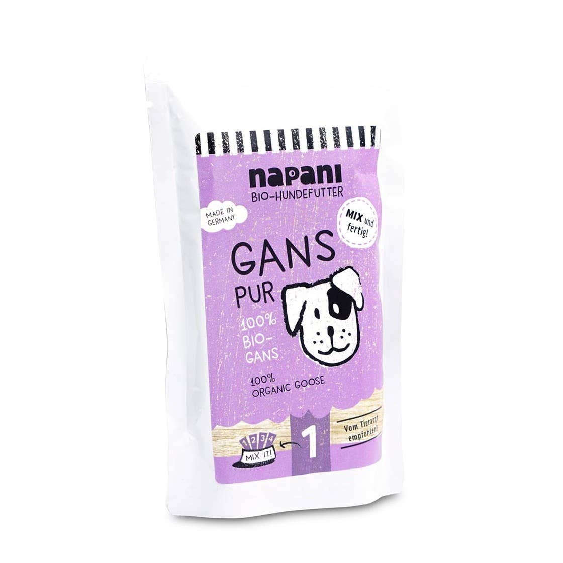 napani GmbH & Co. KG - Wholesale Pet Food - Dog - Organic wet dog food, pure goose, 150g0