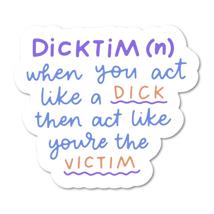 Dicktim Vinyl Sticker for wholesale by Mouthy Broad
