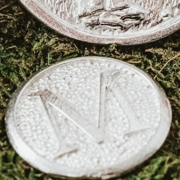 Monogram Golf Ball Marker - Lucky Coin til golfspiller for engroshandel hos House of Morgan Pewter