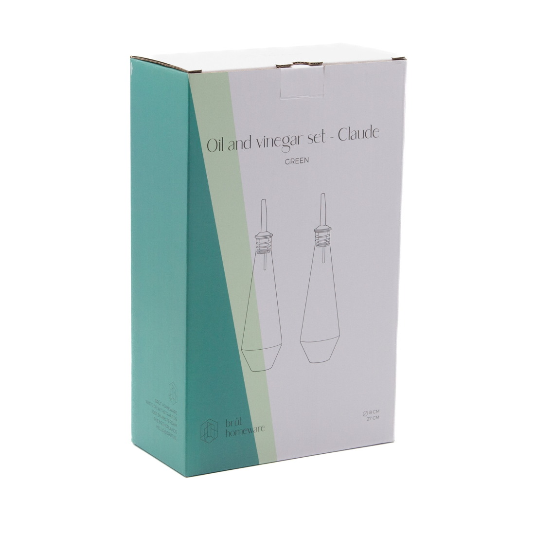Brût Home and Glassware - Vente Distributeur d'huile et de vinaigre - Ensemble Huile et Vinaigre Claude | Bouteille d'Huile | 30CL | vert7