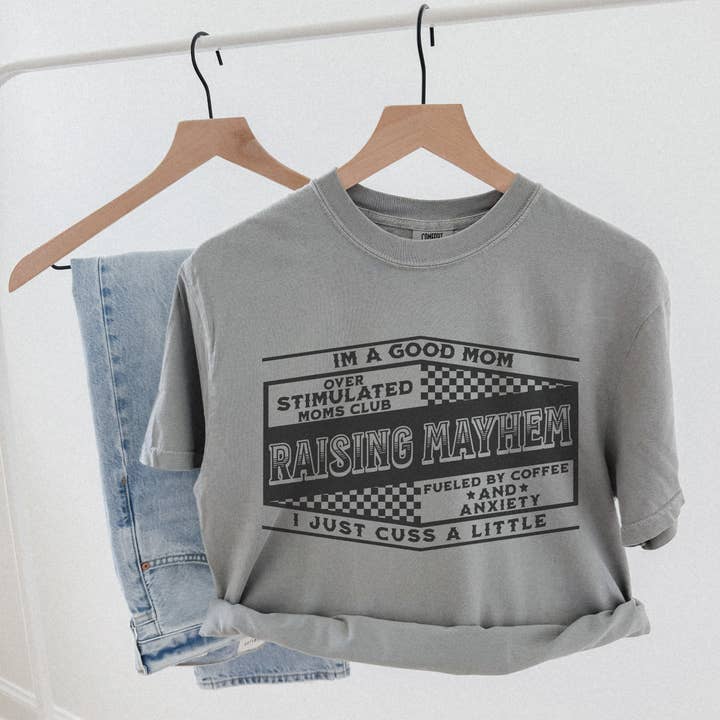 Raising Mayhem Edgy Mama Tee for wholesale by Lucy + Company