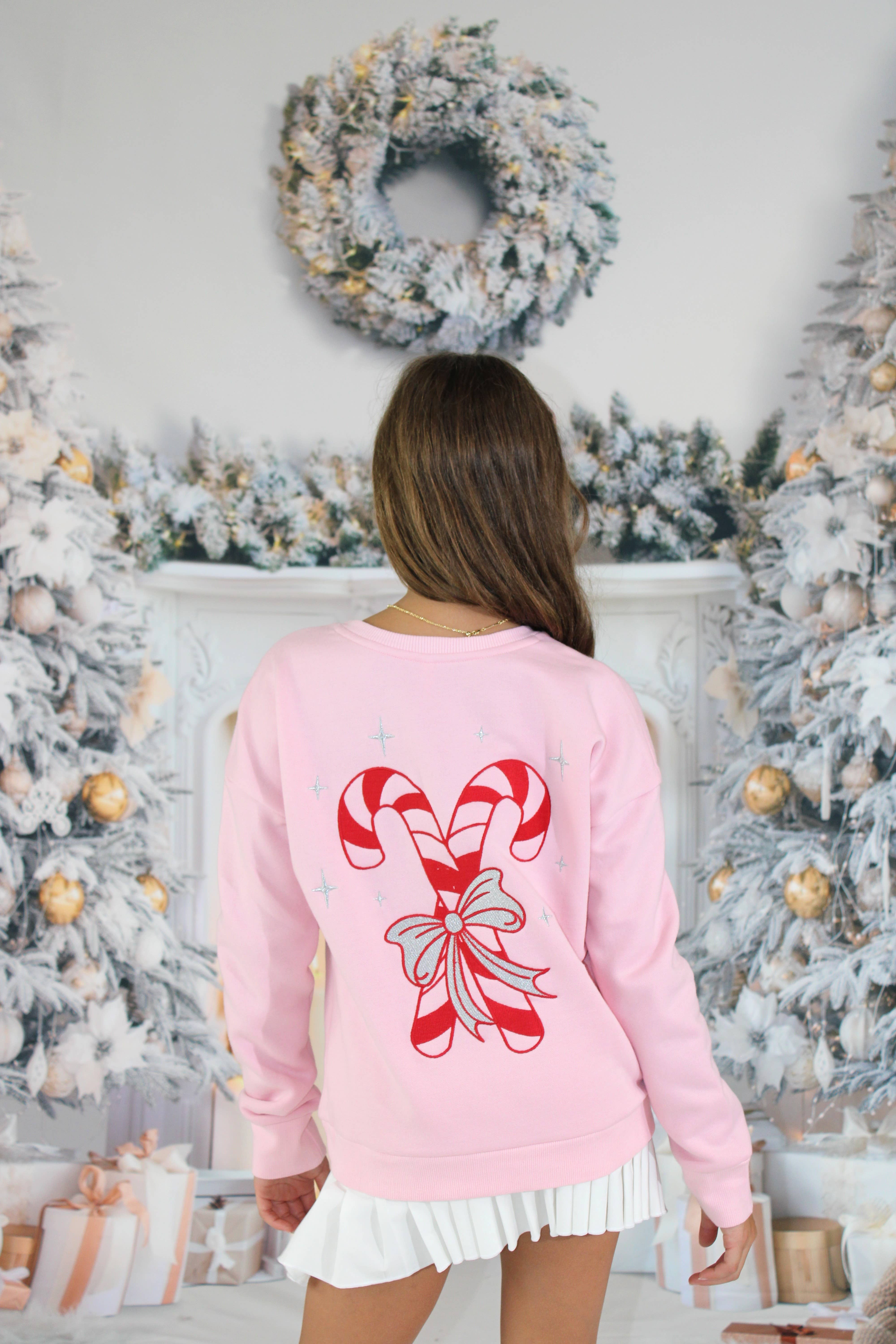 Sweet Soul - Vente Sweat-shirt – enfant - Sweat-shirt brodé Candy Cane Club - FILLES PRÉ-ADOLESCENTES0