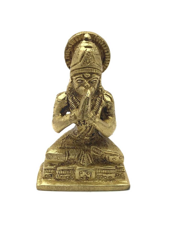 Estatua de Hanuman de latón para venta al por mayor de The Deva Shop