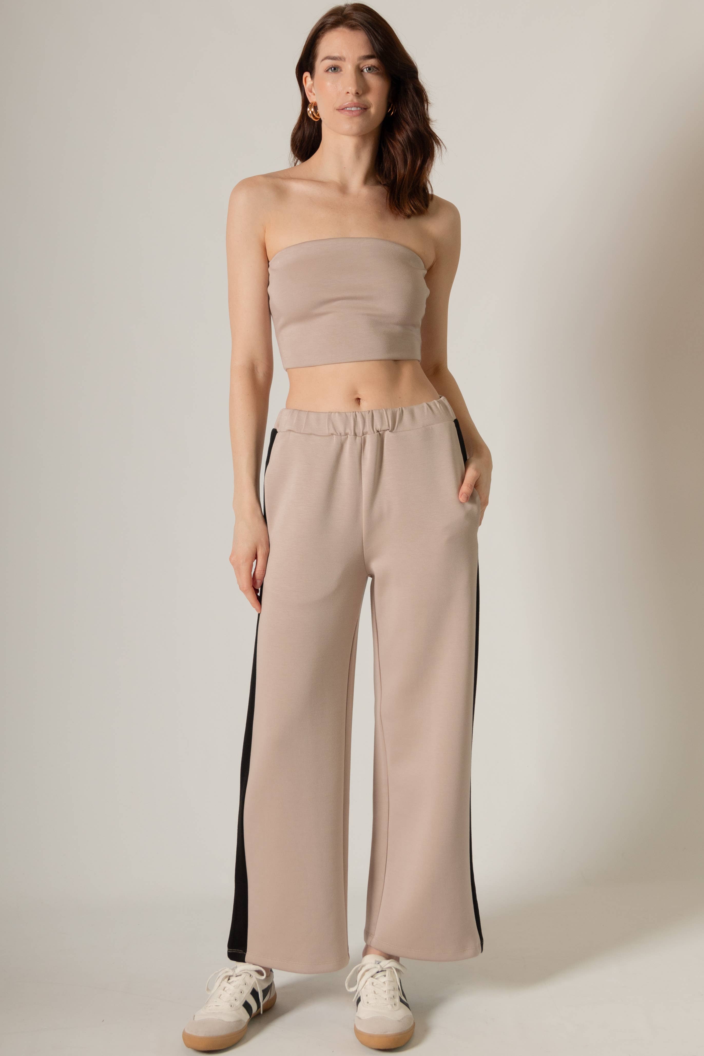 P. CILL – wholesale Pants – Women's – P. CILL Butter Modal Side Stripe Wide Leg Pants27