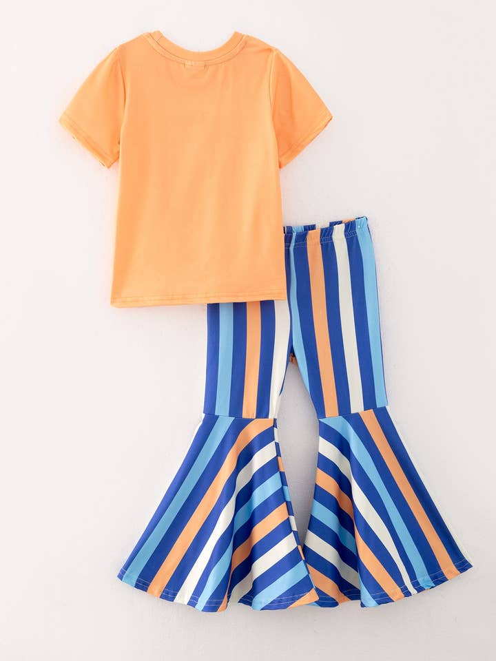 Rylee Faith Designs - Wholesale Top & Pant Set - Kids - Girls Bluey Print Top+Bell-Bottom Pants Outfits