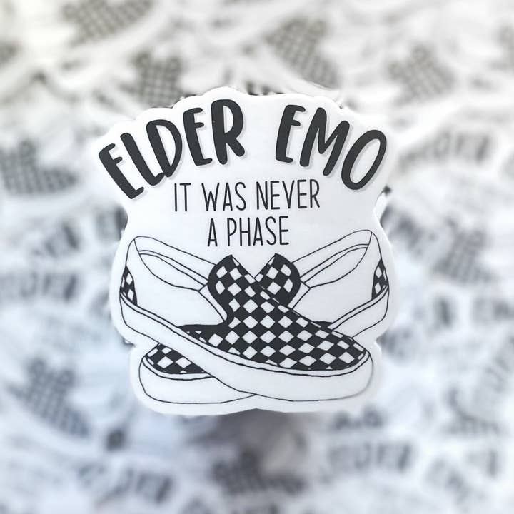 Ghoul Mom Designs - Wholesale Sticker - Elder Emo Waterproof Sticker - It Was Never A Phase