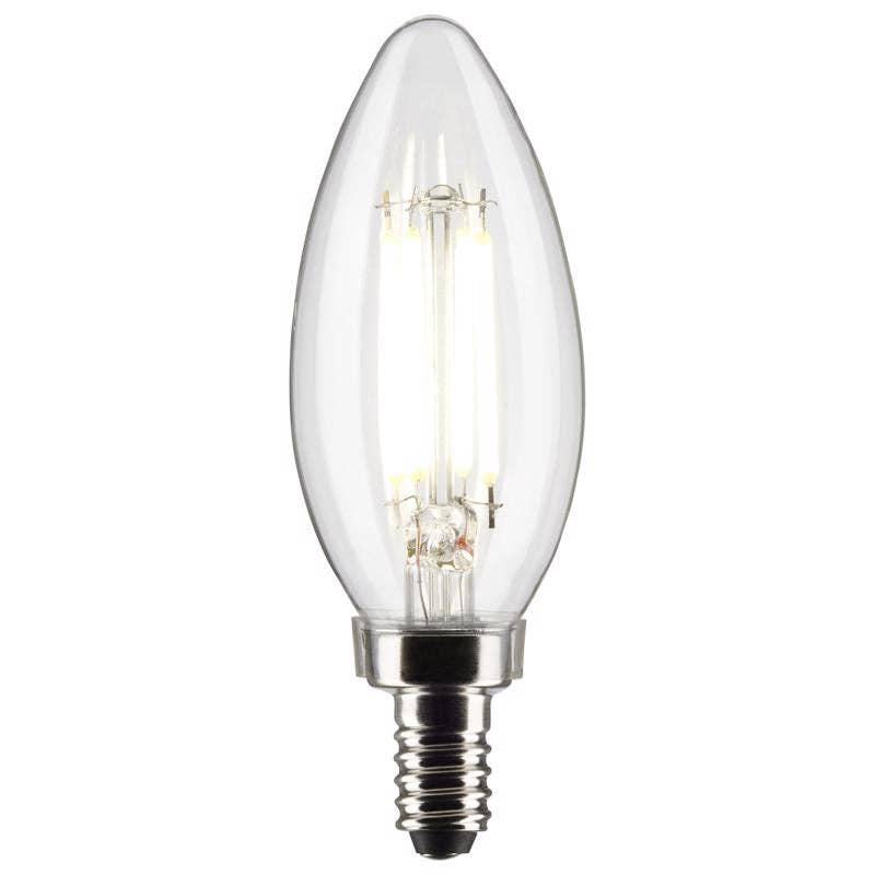 Everyday Supply Co - Wholesale Light Bulb/Puck - SATCO B11 E12 LED Candelabra Bulb Soft White 60W 2pk0