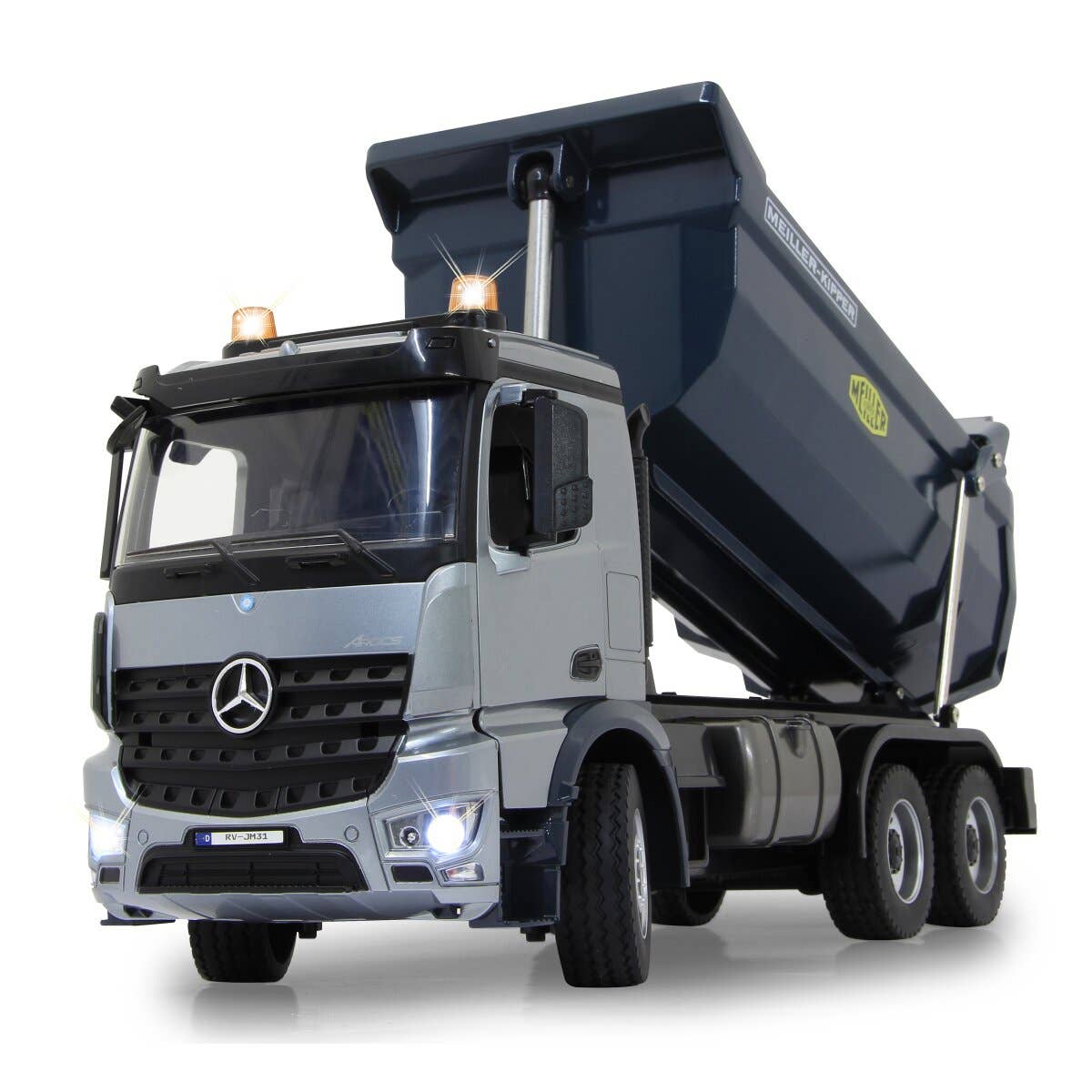 mhw24 - Venta al por mayor Coches/camiones de juguete - Niños - Camión volquete Mercedes-Benz Arocs Metal Meiller 1:20 2,4 GHz6