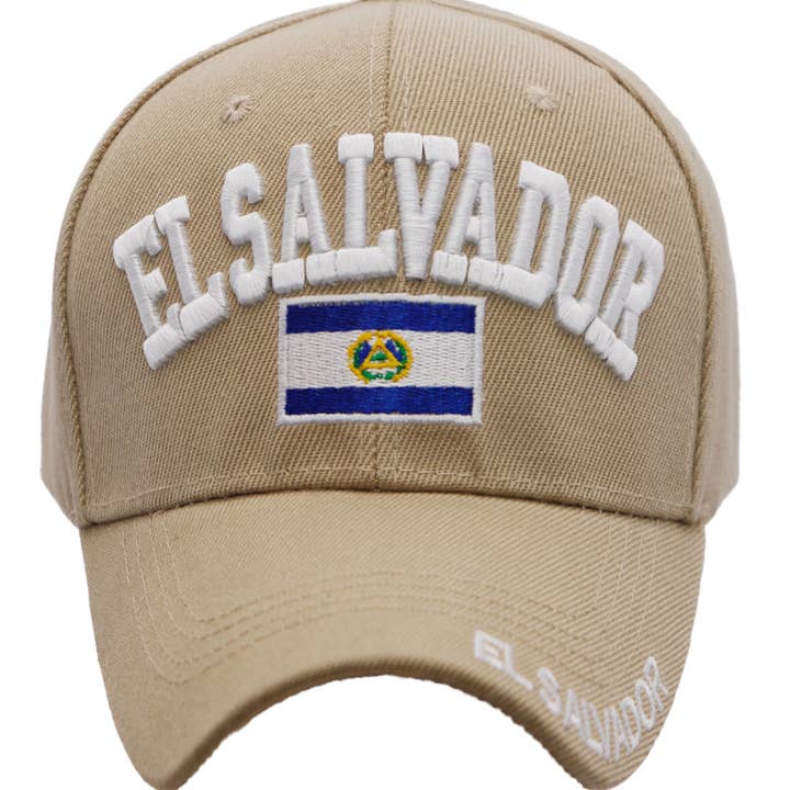 Cap Zone - Wholesale Baseball Cap - Unisex - El Salvador Logo Flag Velcro Back Baseball Cap5