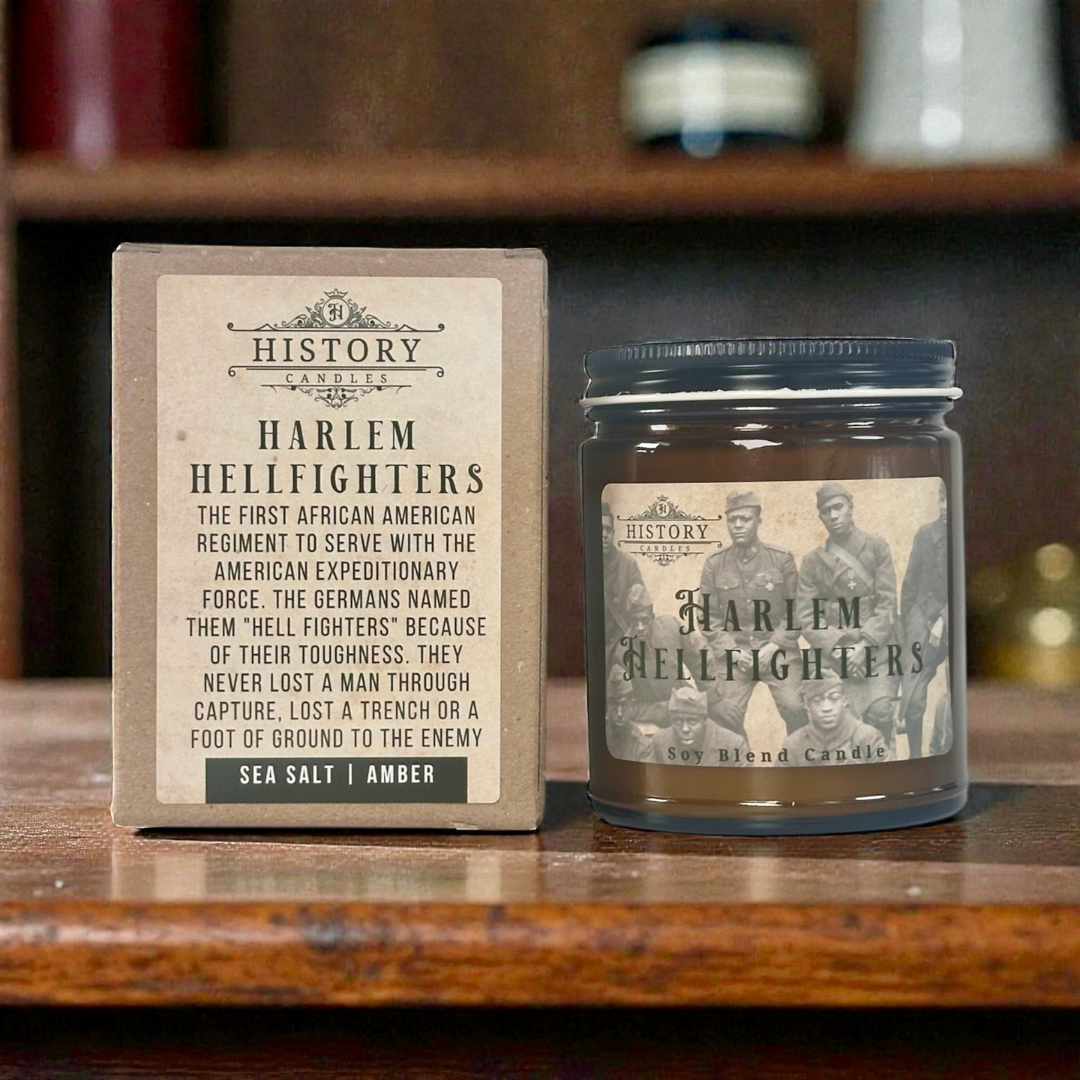 History Candles - Wholesale Jar/Filled Candle - HARLEM HELLFIGHTERS Candle | WW1 Gift Shop Memorabilia1