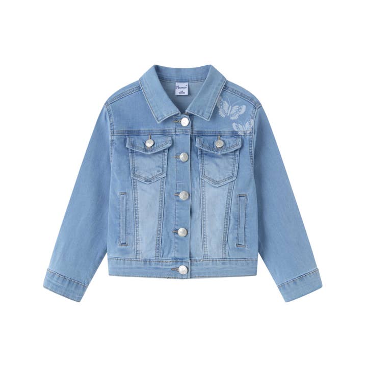 Jeans Flicka Denimjacka Med Fickor för wholesale på Faire