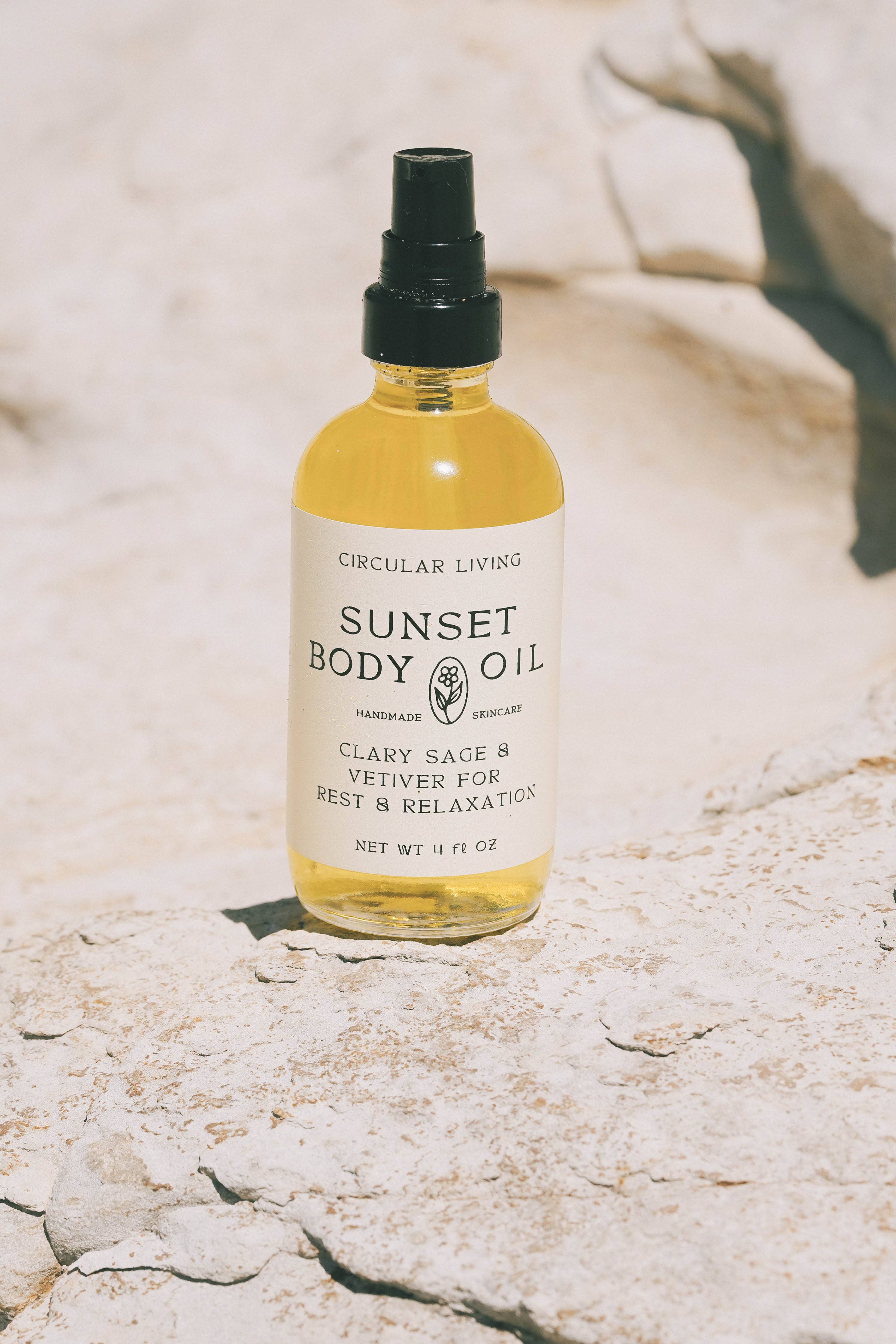 Circular Living - Wholesale Bath/Body Oil - Sunset Body Oil, Clary Sage & Vetiver2