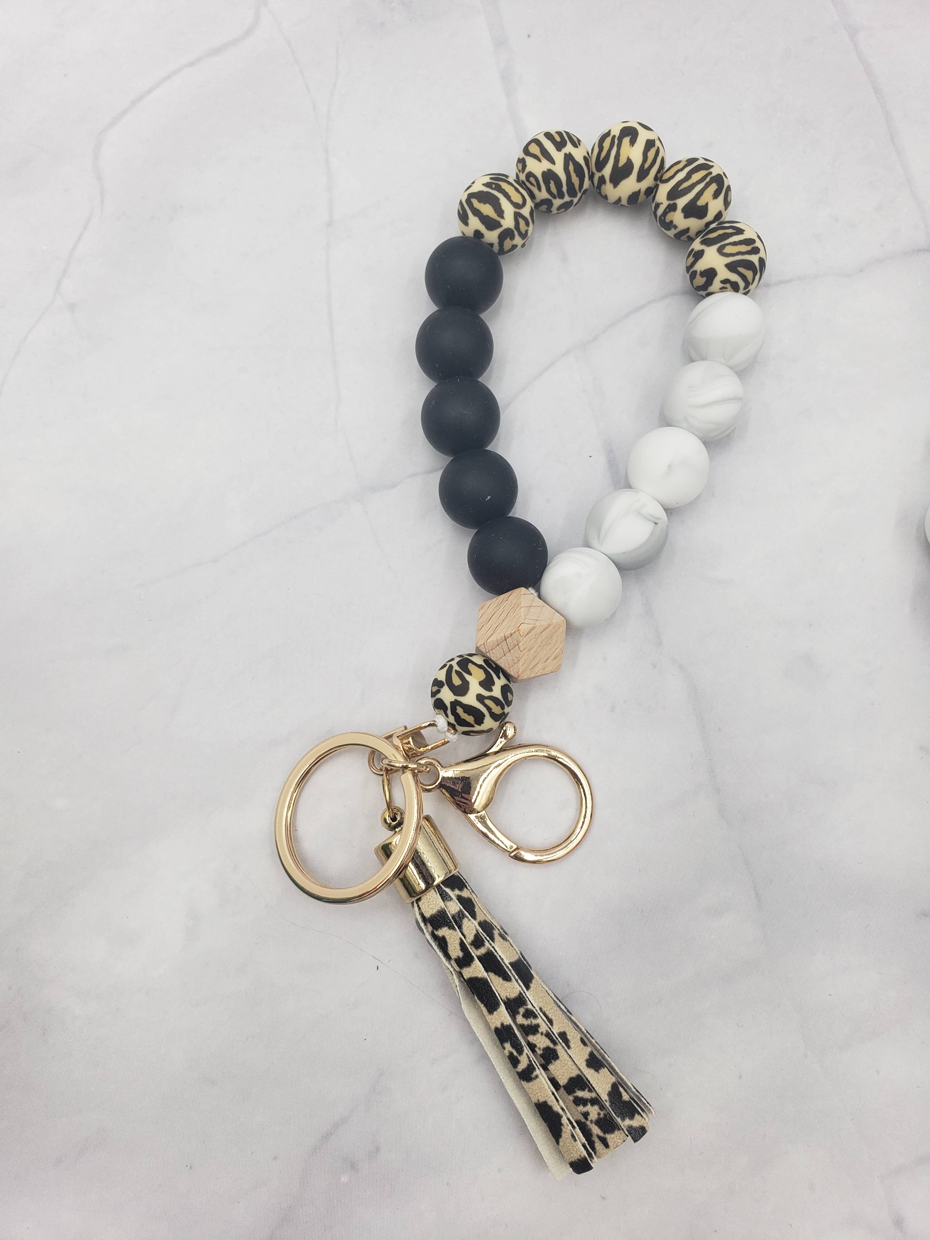 Designs by Kim - Wholesale Keychain Bracelet - Wristlet Bangle Keyring Silicone Beaded10