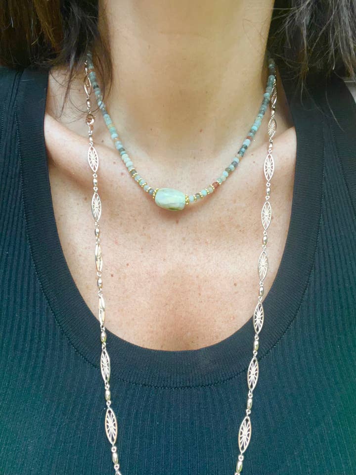 Collier MARNI - Vert pour la vente par Even stone