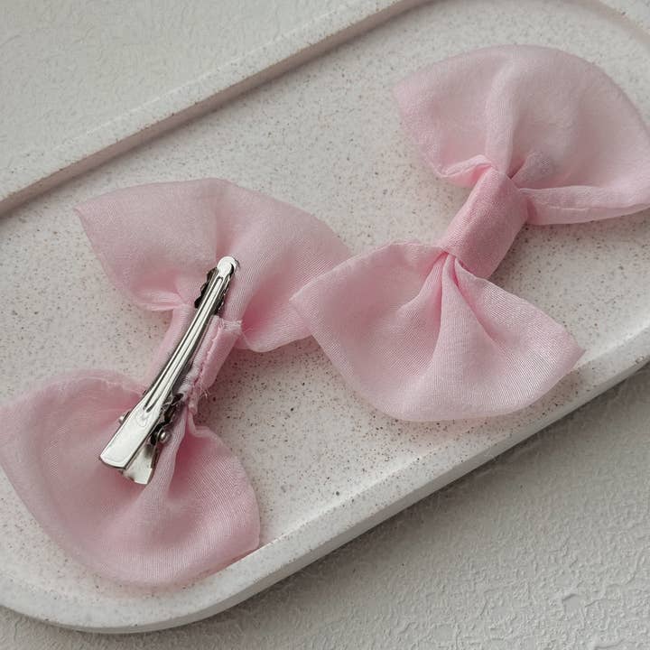 A Little Lacey - Wholesale Hair bow – Kids - Light Pink Elegance Hair Bows2