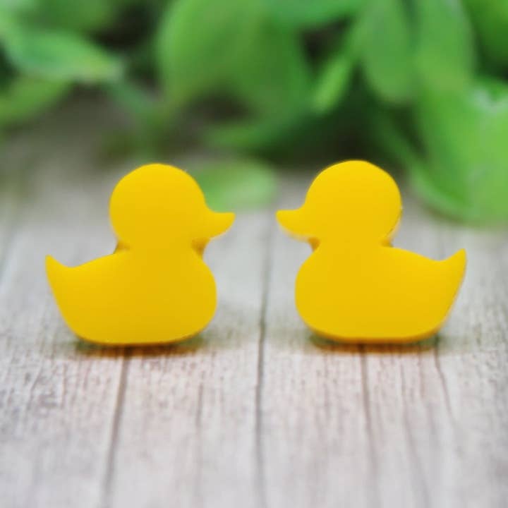 Yellow Ducks Stud Earrings for wholesale by Hylidae Boutique