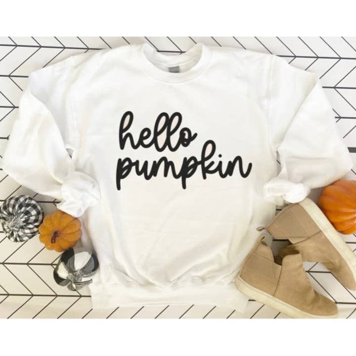 Hello Pumpkin Tee/Sweatshirt for wholesale by Simply Blush Wholesale
