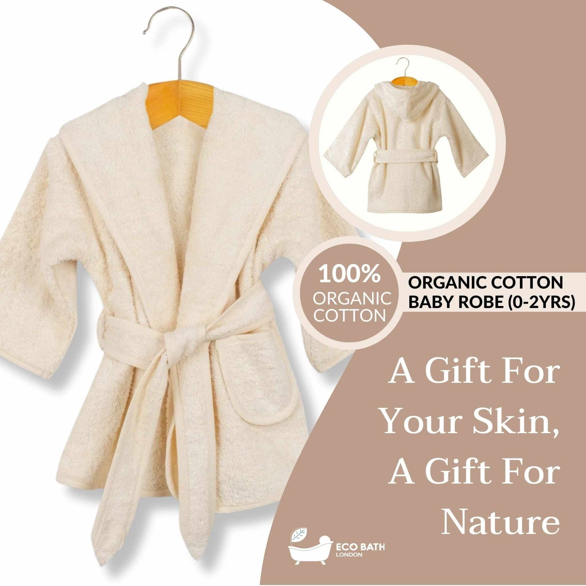 Eco Bath London - Wholesale Robe - Kids - Eco Bath London Organic Cotton Baby Robe - Available in Sizes 0-2 Years and 3-5 Years6