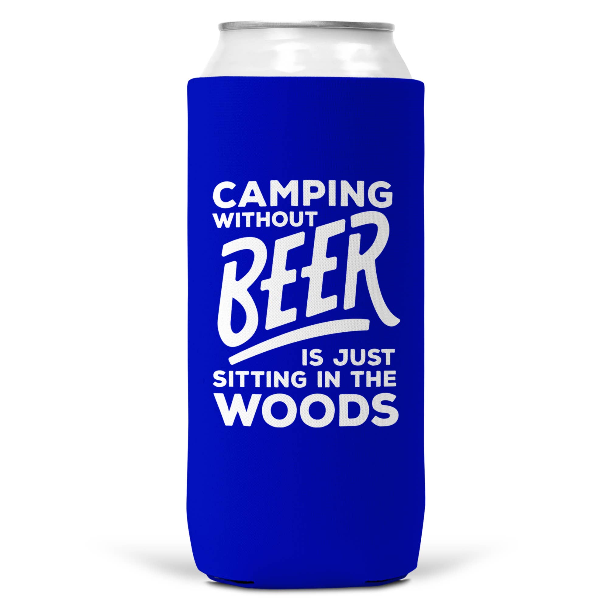 Wi-Wear - Wholesale Drink Huggers & Koozies - Camping Without Beer Is Just Sitting In The Woods SLIM CAN4
